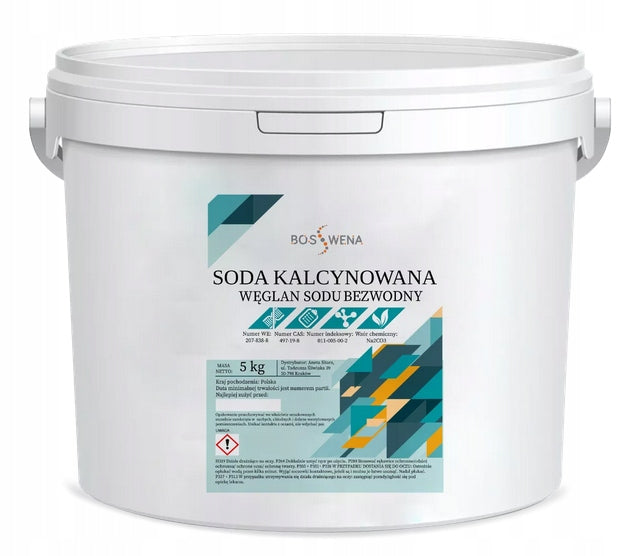 SODA CALCINED 5kg Sodium carbonate light BIOSWENA baking soda PREMIUM
