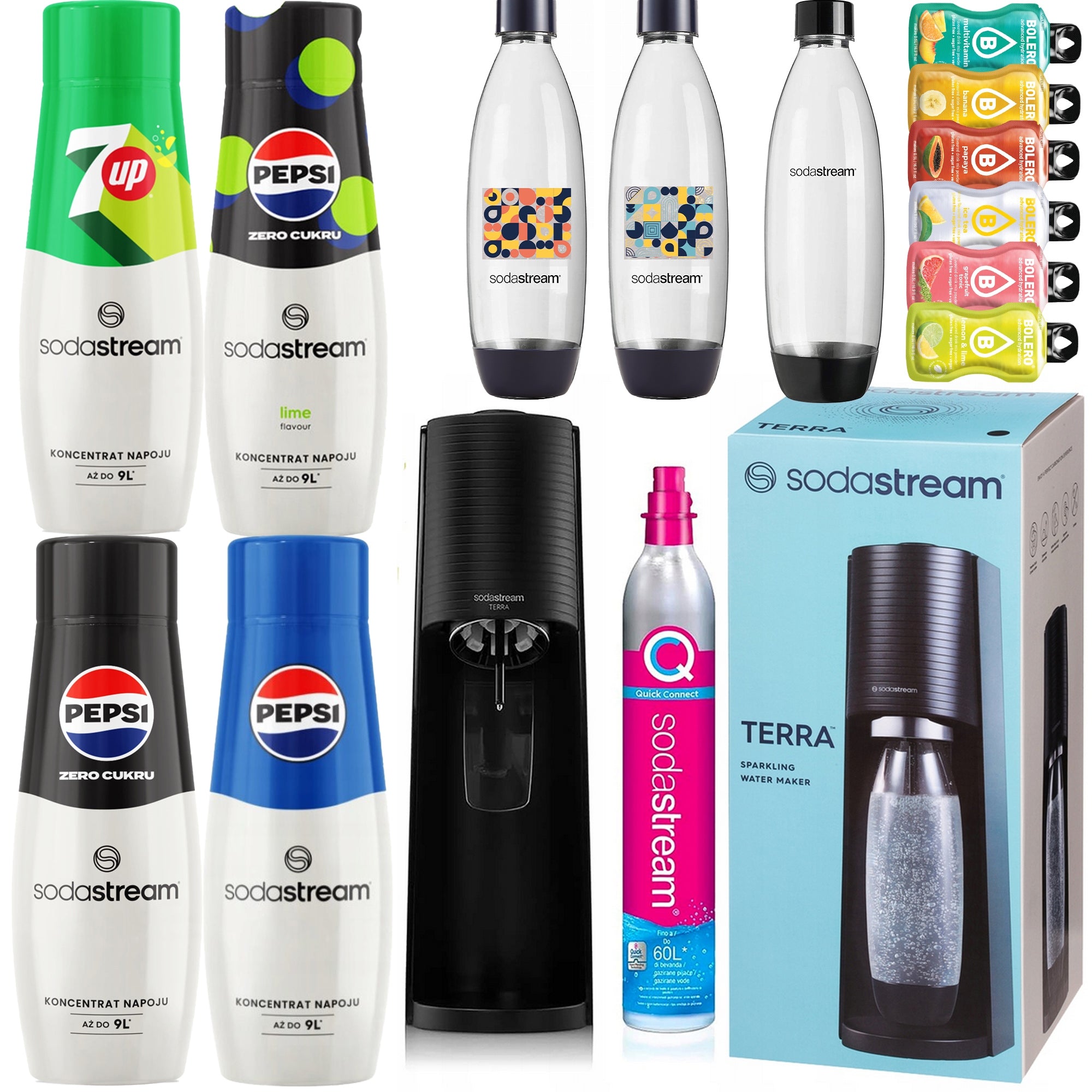 SODASTREAM TERRA SATURATOR water gassing machine family set MAX
