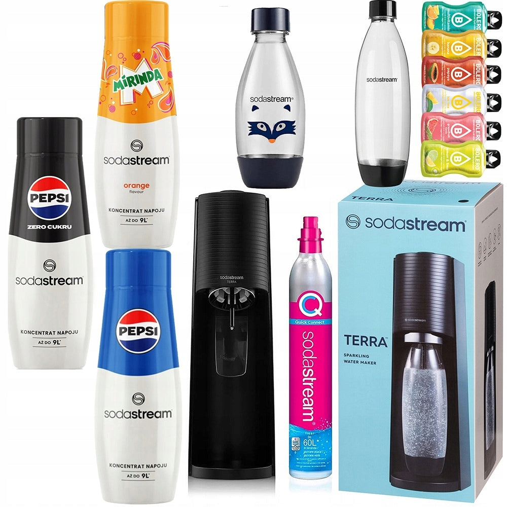 SODASTREAM TERRA SATURATOR water gassing machine family set MAX