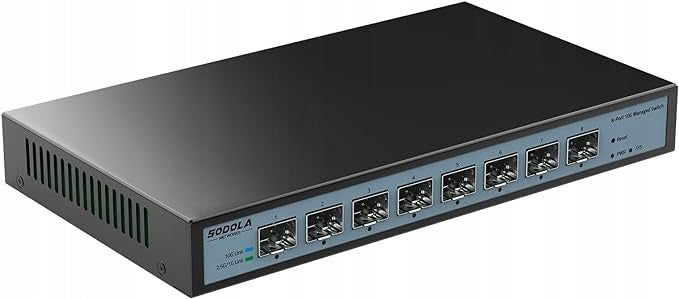 SODOLA 8-Port Network Managed Switch 8 Ports SFP+ 10G 1539