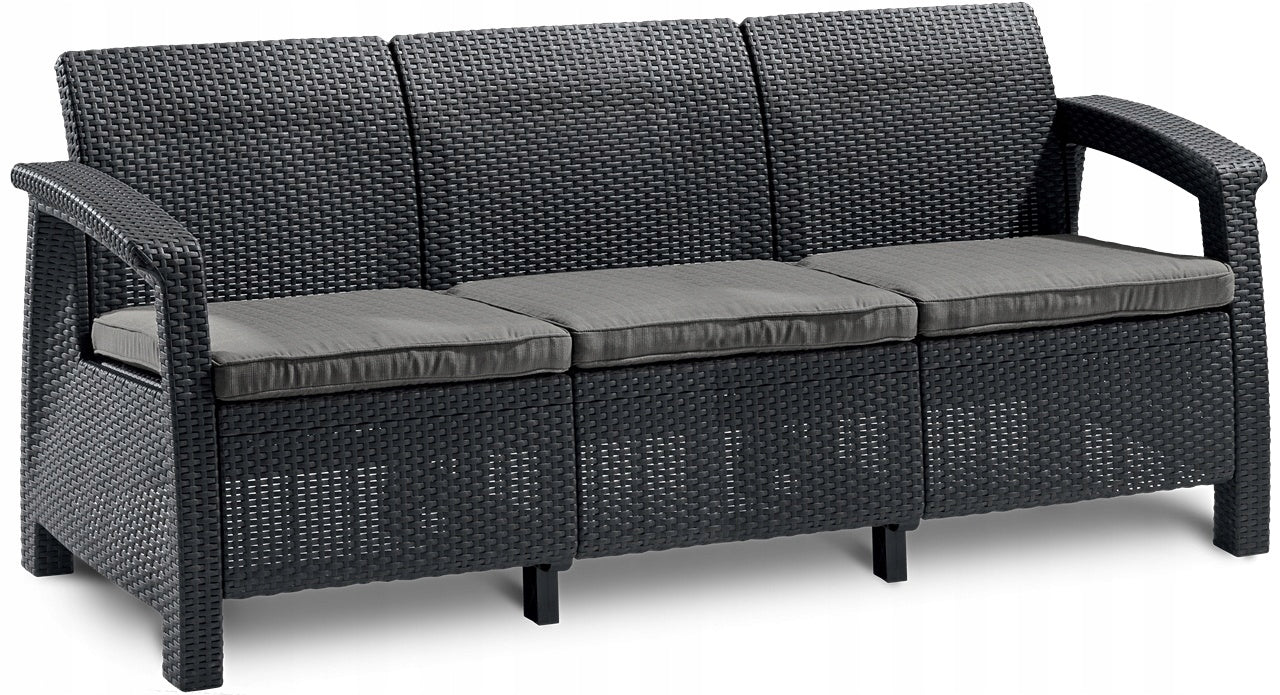 Outdoor-Sofa Keter ALLiBERT Corfu Love Seat Max, grau 
