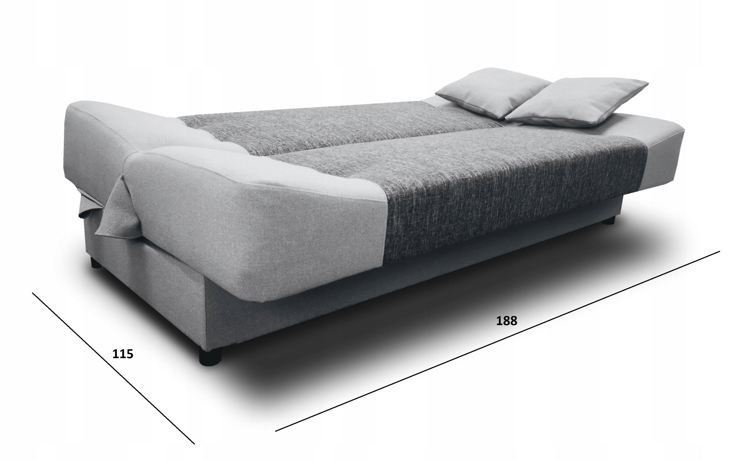 Sofa NORE Jazz, hellgrau 