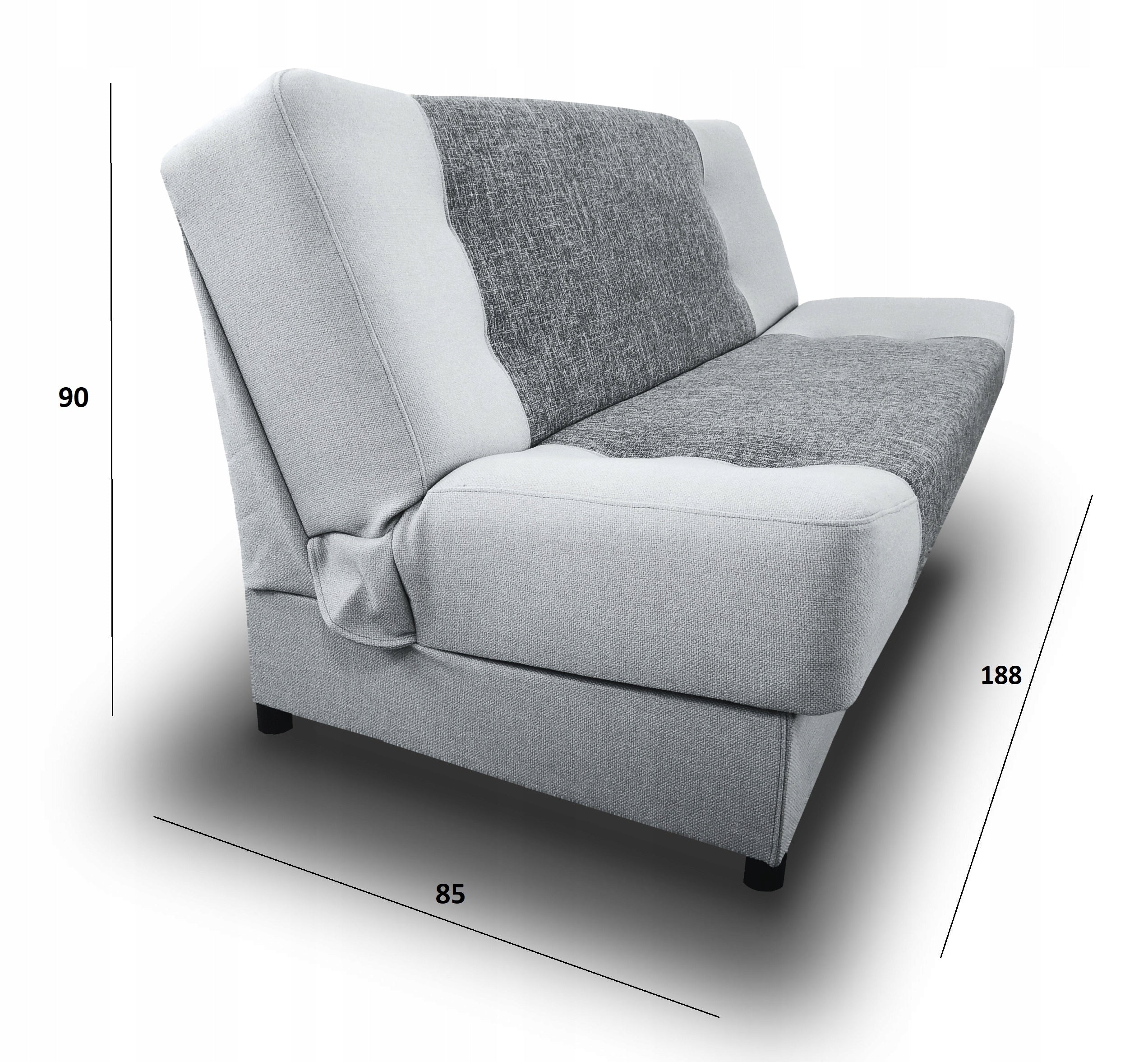 Sofa NORE Jazz, hellgrau 