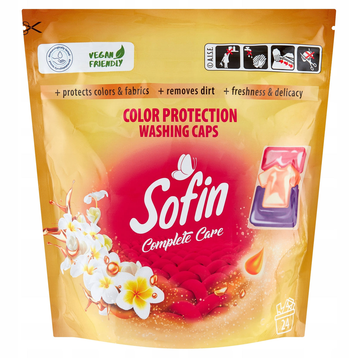 SOFIN Color Protection Washing Capsules 24pcs per pack Packaging status original