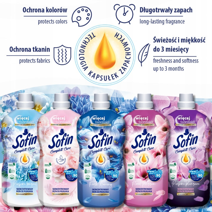 SOFIN Fabric Rinsing Liquid Color Protection Set MIX 1,8l x5 (450 Washes) Manufacturer code 5900931047899