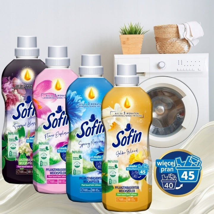 SOFIN Fabric Rinsing Liquid Protects Fibers Prevents Piping 810mlx2 DE Manufacturer code SOFIN 0,81L PŁYN DO PŁUK COMPL CAR X2.1