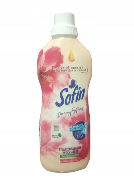 SOFIN LIQUID FABRIC SOFTENER CONCENTRATE DREAMY SOFTRESS 45 WASHES WITH DE