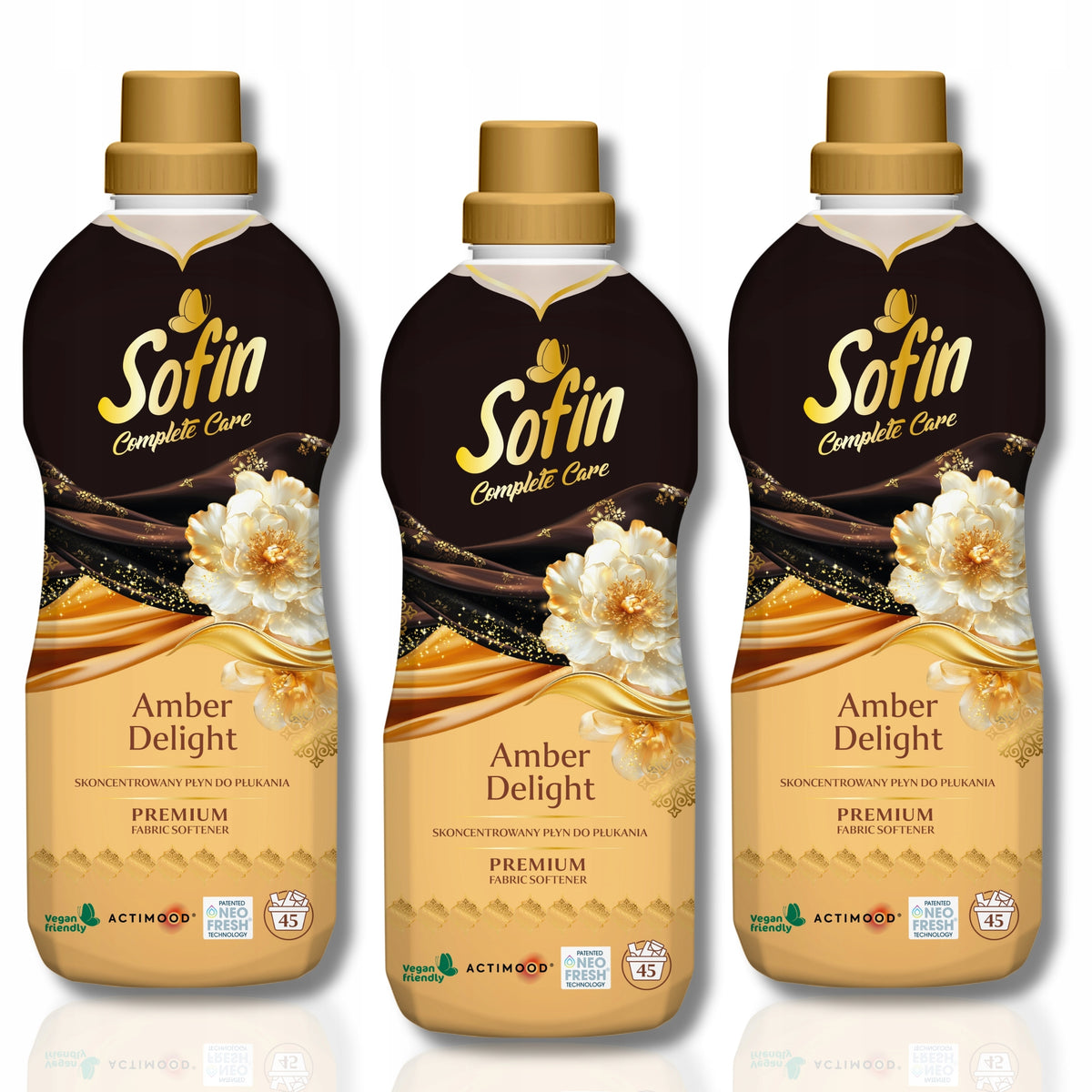 SOFIN Oriental Perfumed Fabric Rinsing Liquid Amber Delight 810ml x 3