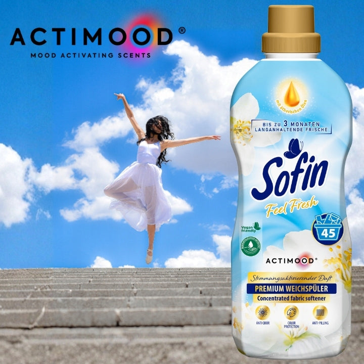 SOFIN Perfumed Fabric Rinsing Liquid ACTIMOOD Feel Fresh 810ml 45pr DE Manufacturer code Płyn do płukania Feel Fresh 810ml