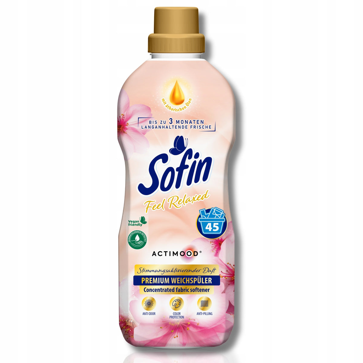 SOFIN Perfumed Fabric Rinsing Liquid ACTIMOOD FeelRelaxed 810ml 45p DE