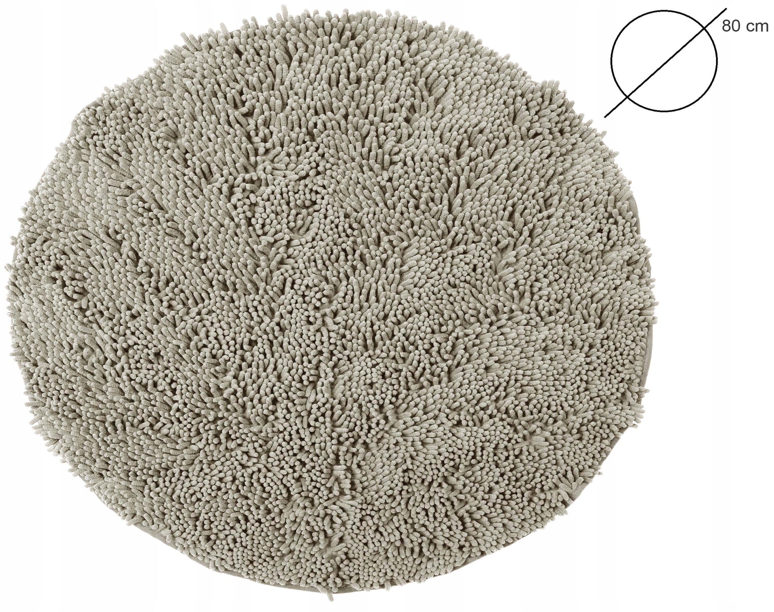 SOFT ABSORBENT BATHROOM RUG BEIGE MACAROONS RAINBOW 80 cm Length 80 cm