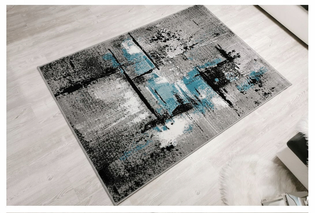 SOFT CARPET 160X230 CM NEW IDEA MARBLE TURQUOISE 3193BS22 FOR LIVING ROOM Product width 160 cm