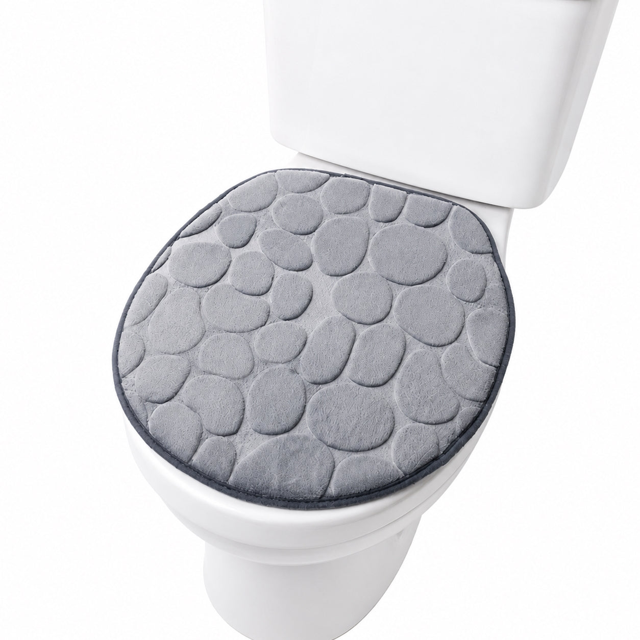 SOFT COVER TOILET SEAT MAT FLAP TOILET GREY