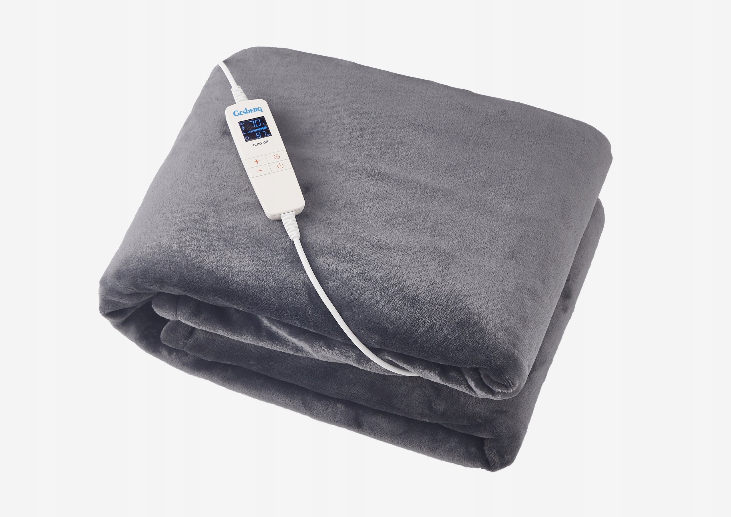 SOFT ELECTRIC BLANKET GESBERG 180x130cm HEATING MAT REMOTE CONTROL LCD 20-160W