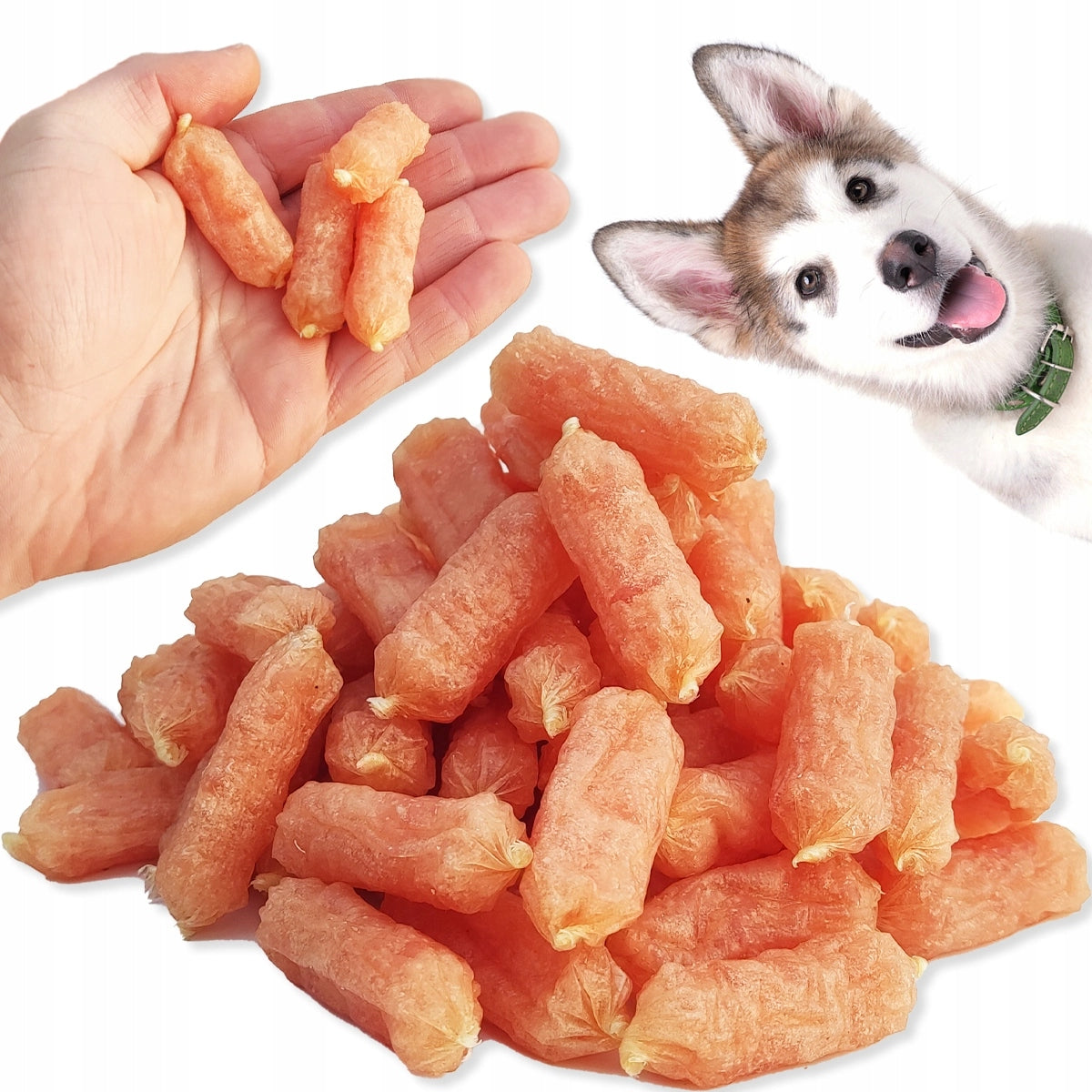 SOFT FLAVORS DOG PUPPY Rabbit sausages 500 g 90% MEAT