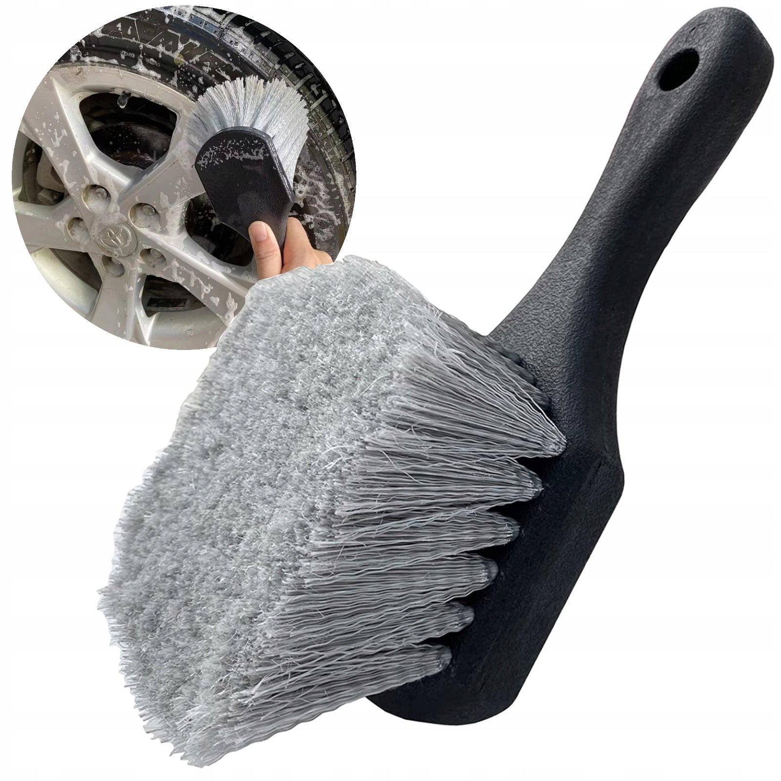 SOFT GENTLE HANDY BRUSH FOR CLEANING THE WHEELS OF THE CAR TIRES RIMS Manufacturer no brand