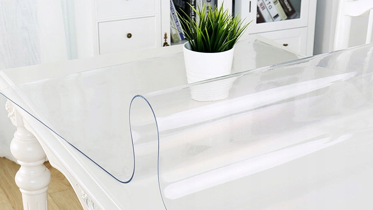 SOFT GLASS Desk Protective Mat Table Top Dresser 1mm PVC 200x100 Color transparent