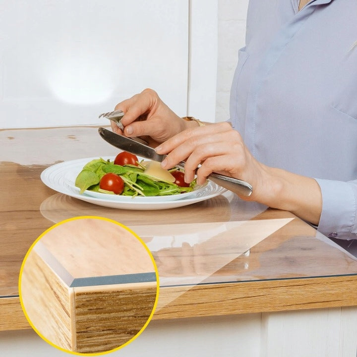 SOFT GLASS VRT Protective Mat for COUNTERTOP TABLE DESK CHEST OF DRAWERS 2mm 90x160 Product height 160 cm