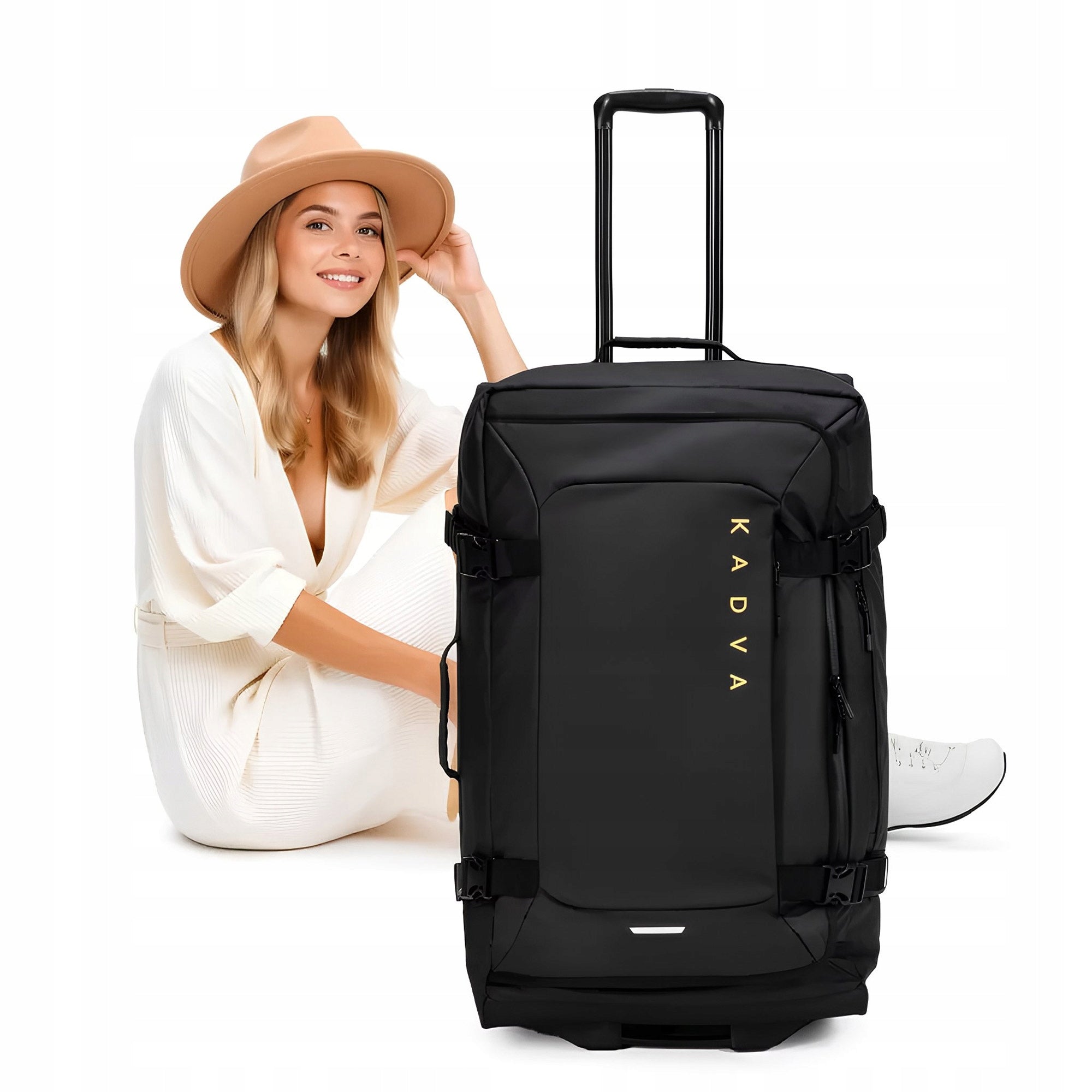 SOFT MATERIAL Travel case KADVA Lazio 102L black CIRCLES BLACK
