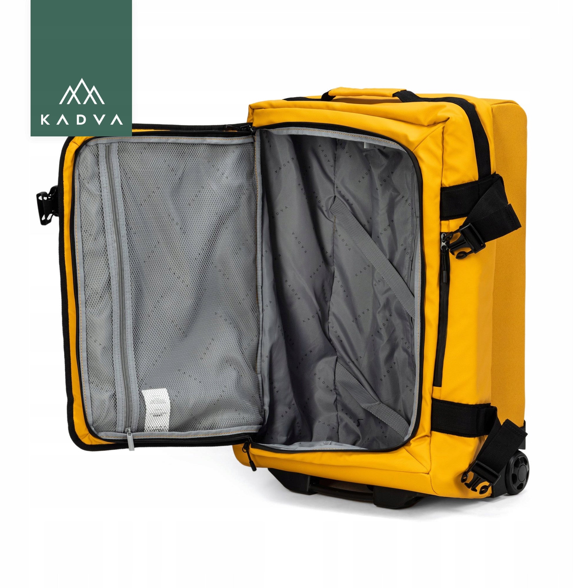 SOFT MATERIAL Travel case KADVA Lazio 74 L black CIRCLES YELLOW Depth (shorter edge) 30 cm