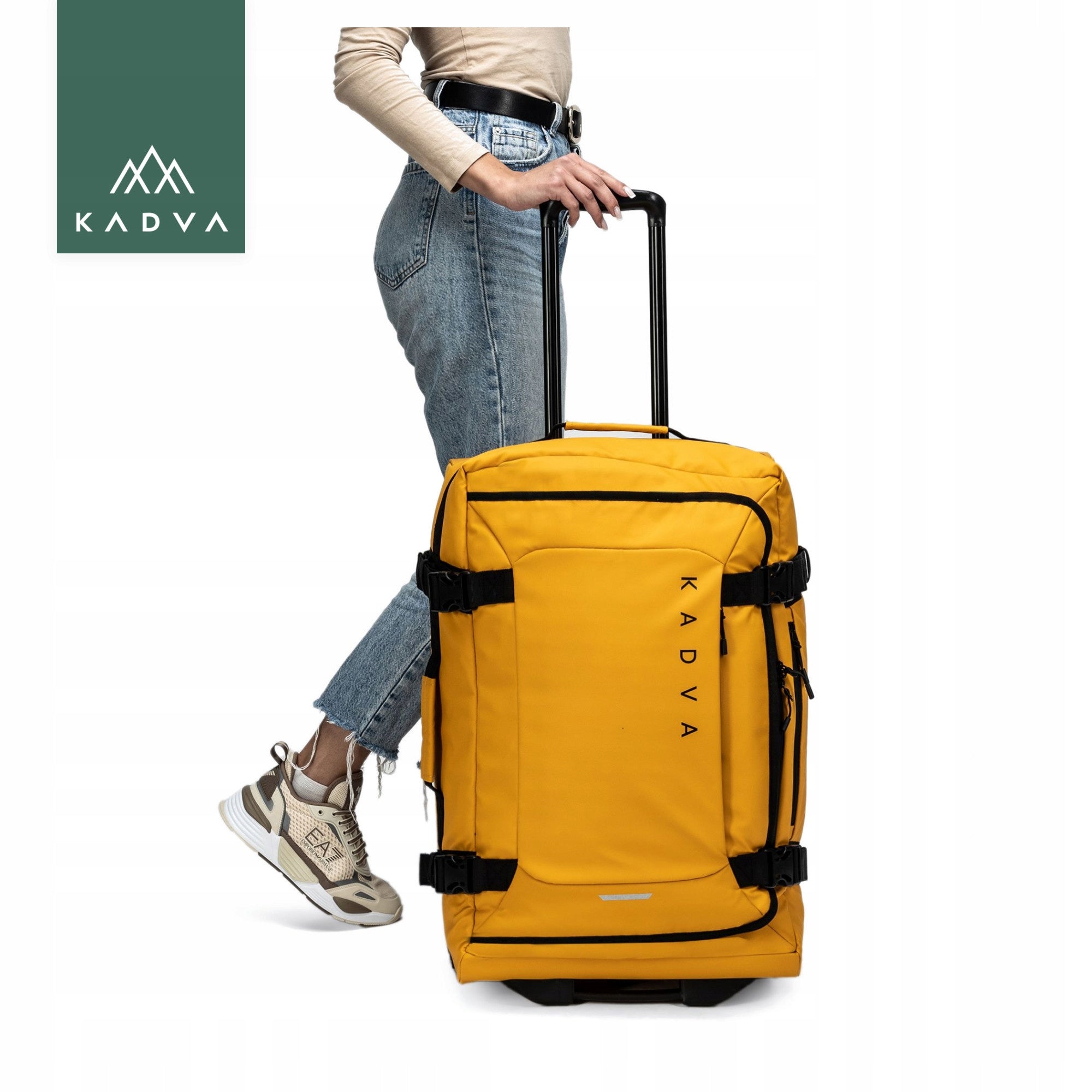 SOFT MATERIAL Travel case KADVA Lazio 74 L black CIRCLES YELLOW Kind not specified