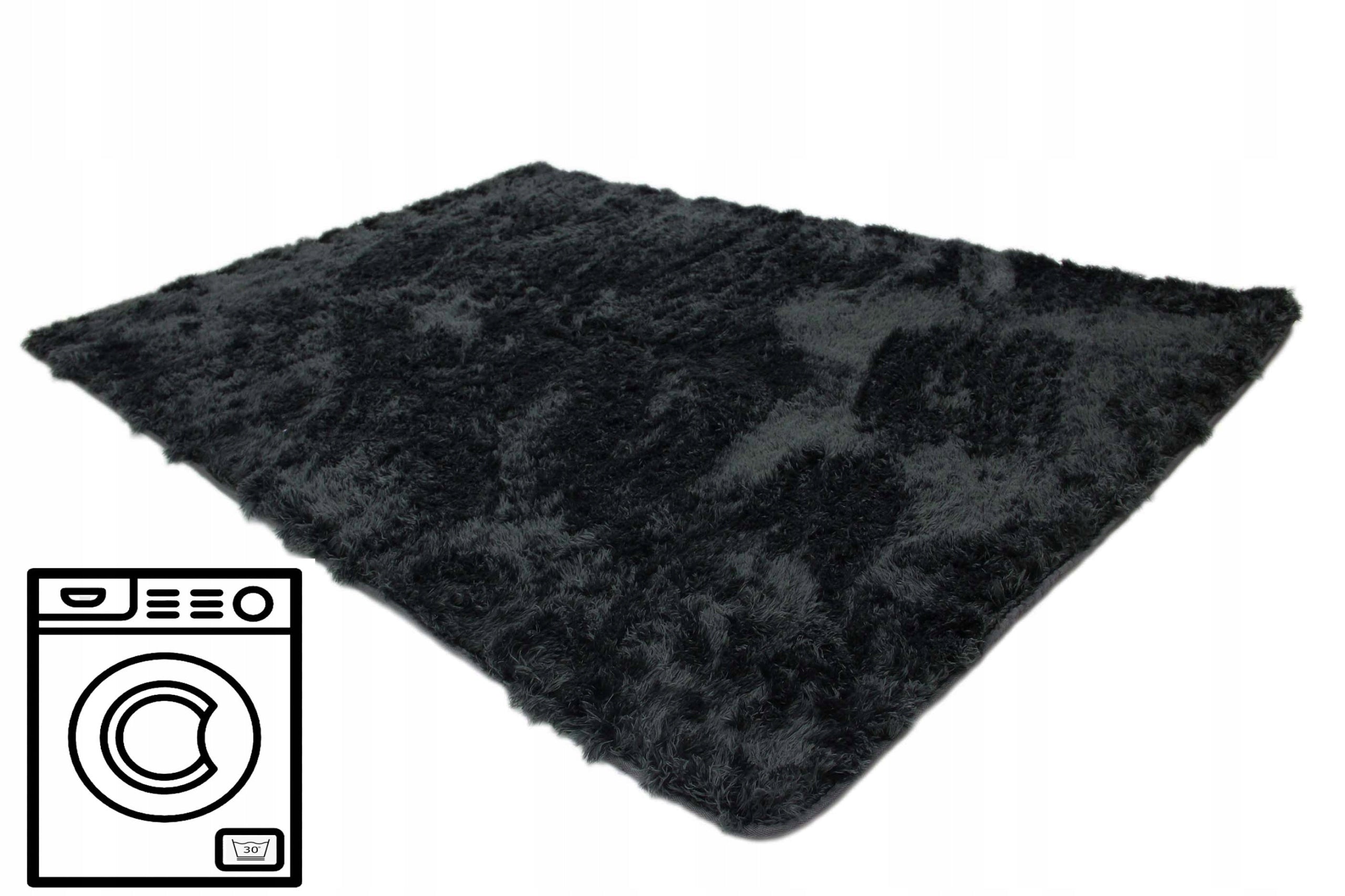 SOFT PLUSH CARPET CHILDREN ANTI-SLIP BLACK 140x200cm Product width 140 cm
