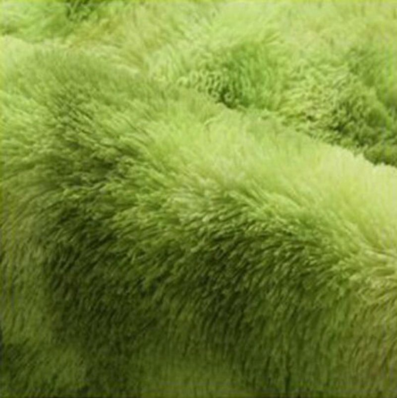 SOFT PLUSH GREEN RUG 100x160cm SHAGGY CARPET FOR LIVING ROOM BEDROOM Length 160 cm