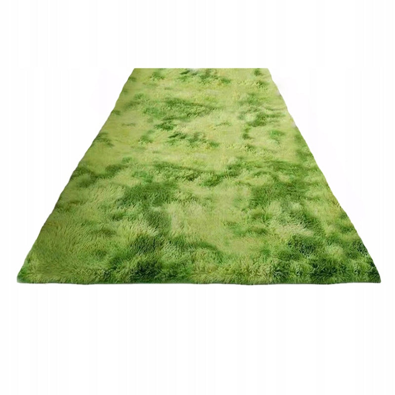 SOFT PLUSH GREEN RUG 100x160cm SHAGGY CARPET FOR LIVING ROOM BEDROOM