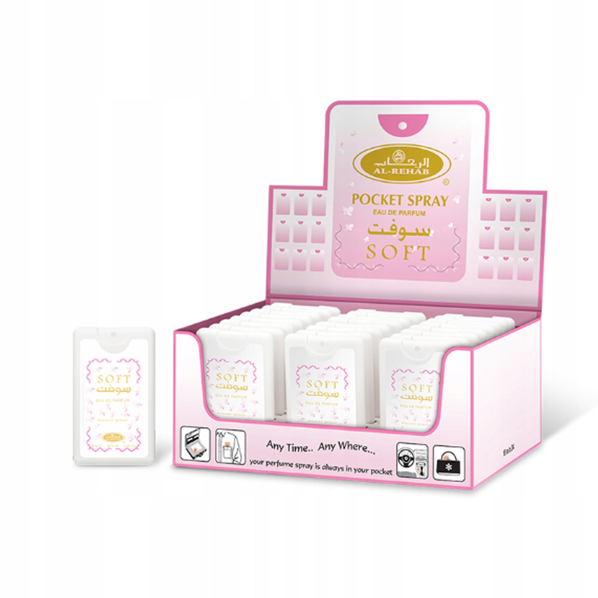 SOFT Perfumed Water Pocket For Her Pocket Spray EDP 18 ml Al Rehab