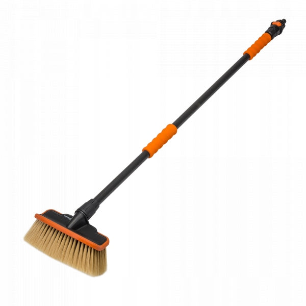 SOFT TELESCOPIC WASHING BRUSH WITH SQUEEGEE AND VALVE 110cm BRADAS