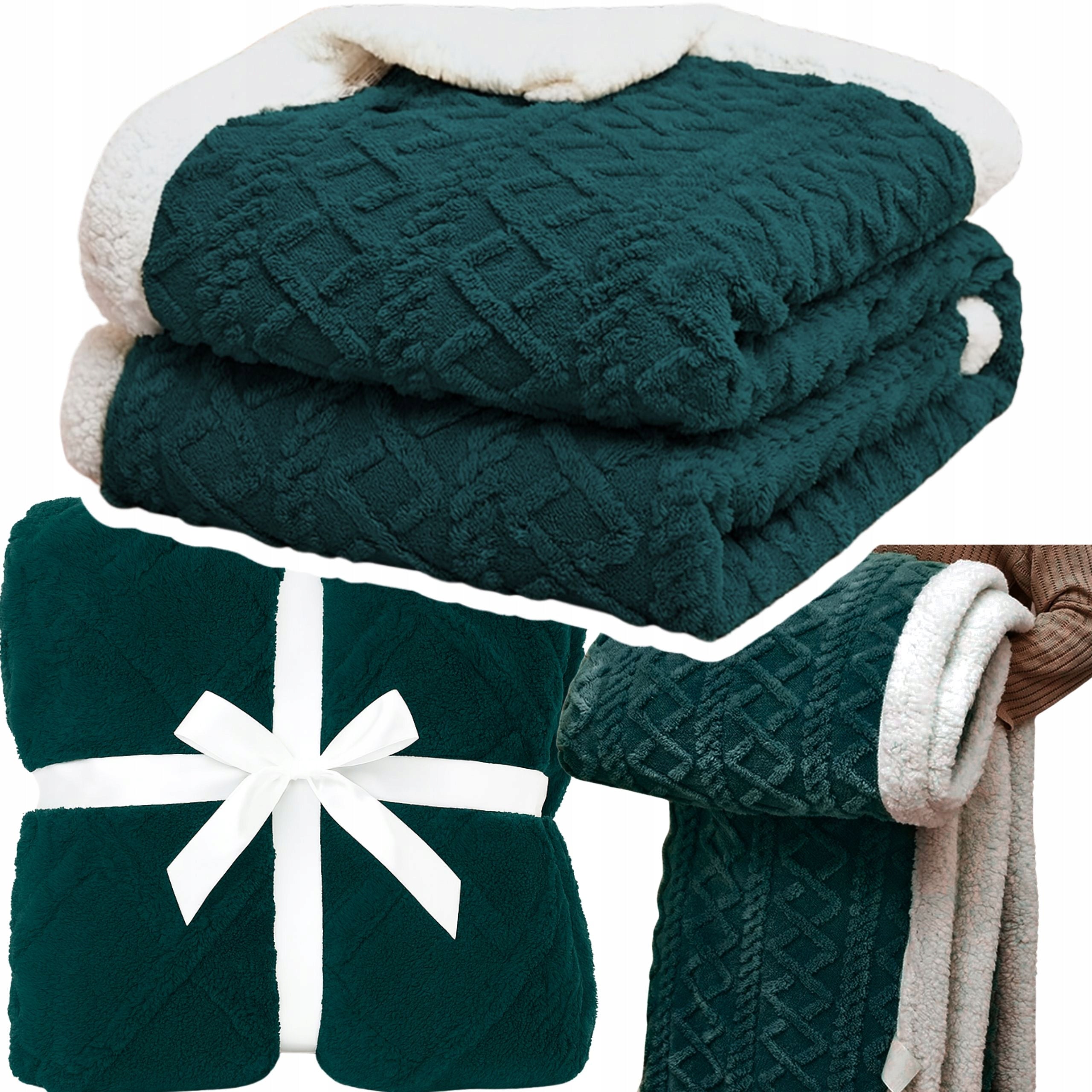 SOFT THICK BLANKET BEDSPREAD DUVET WARM FLUFFY LAMB 160X220 CM