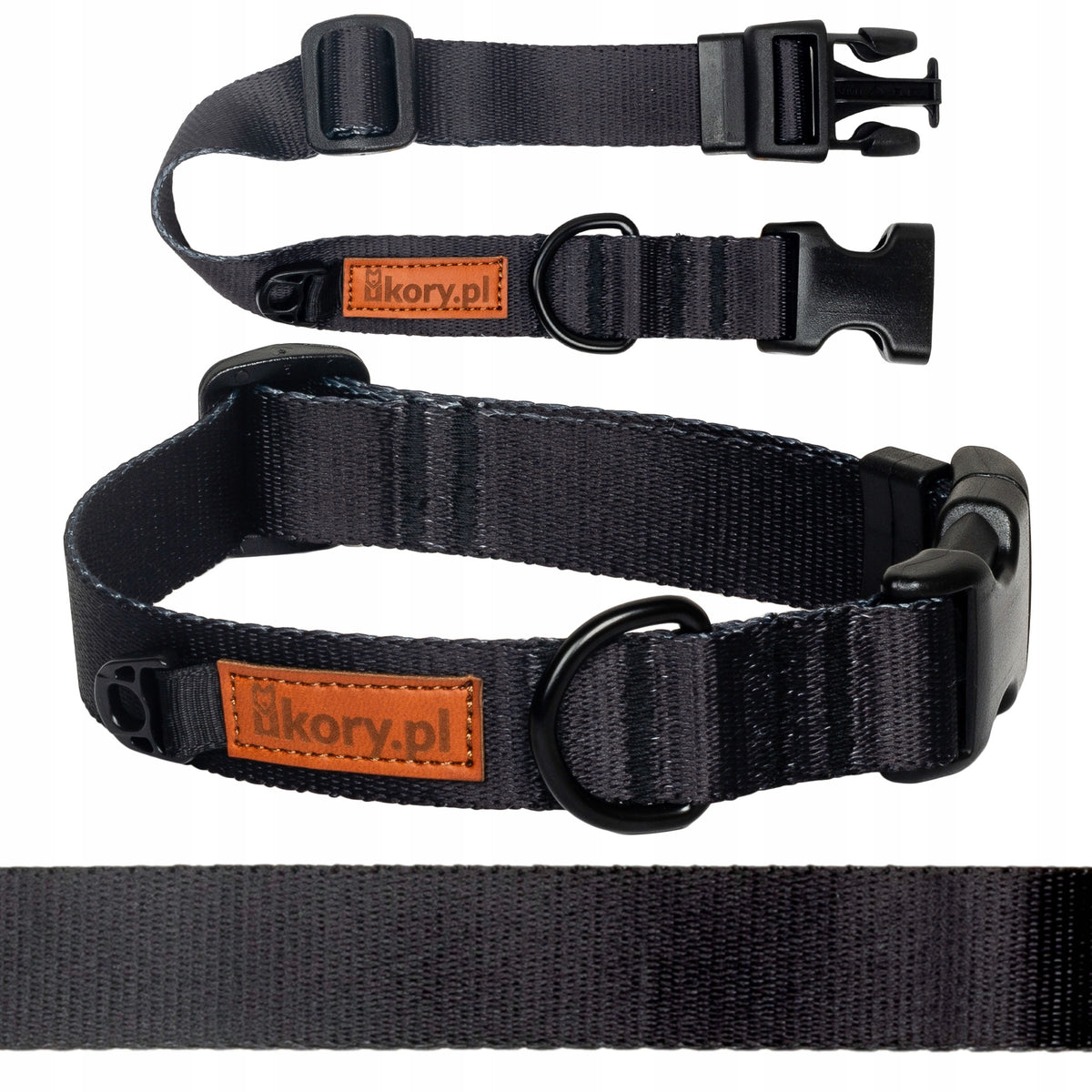SOFT collar with buckle for outgoing cat 30-36 cm Ukory BLACK