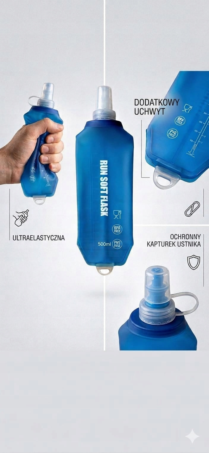 SOFTFLASK 500 ML SOFT WATER BOTTLE FOR RUNNING FLEXIBLE Manufacturer code 5711853988999