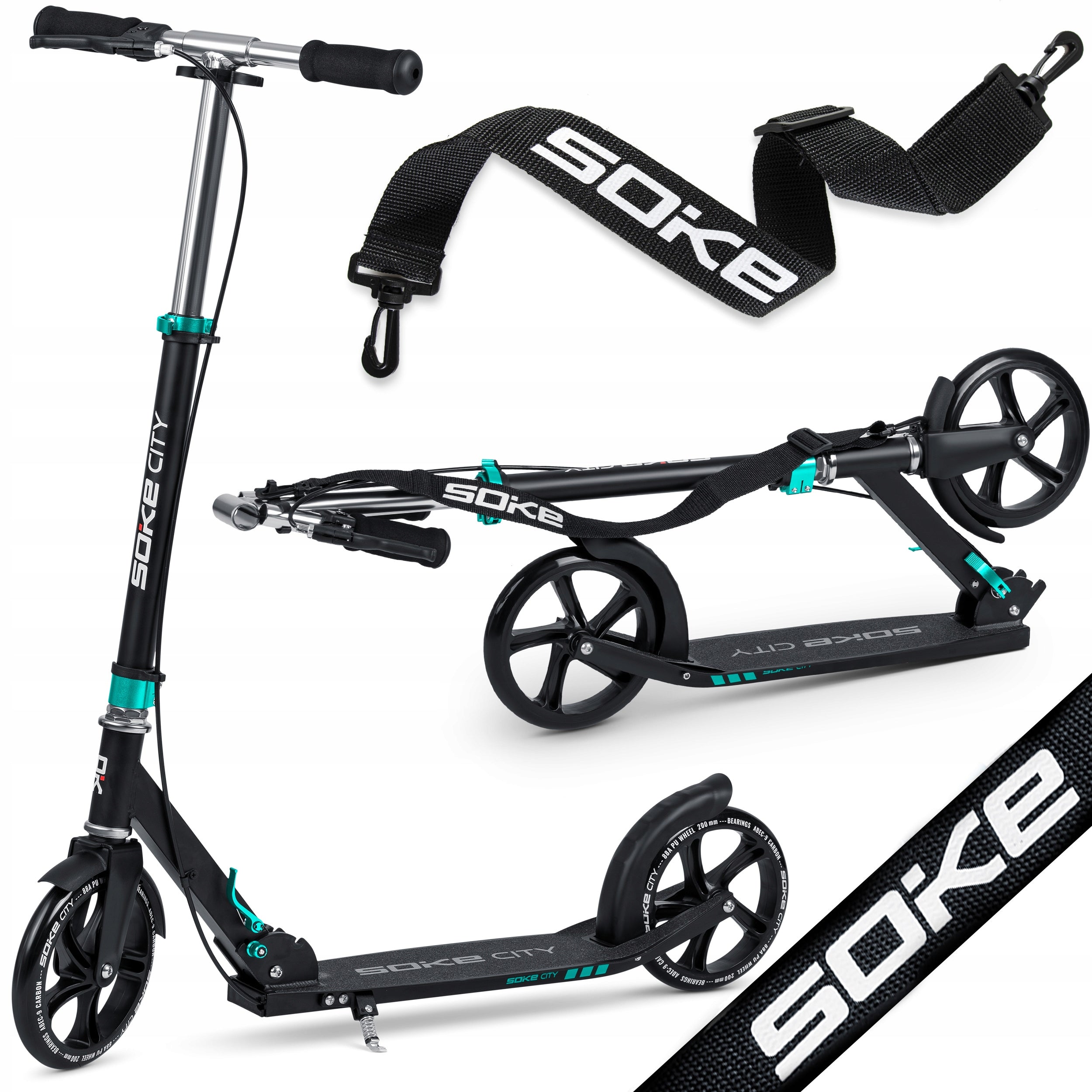 SOKE CITY Scooter LARGE FOLDING WHEEL STRAP 20cm RECREATIONAL DURABLE