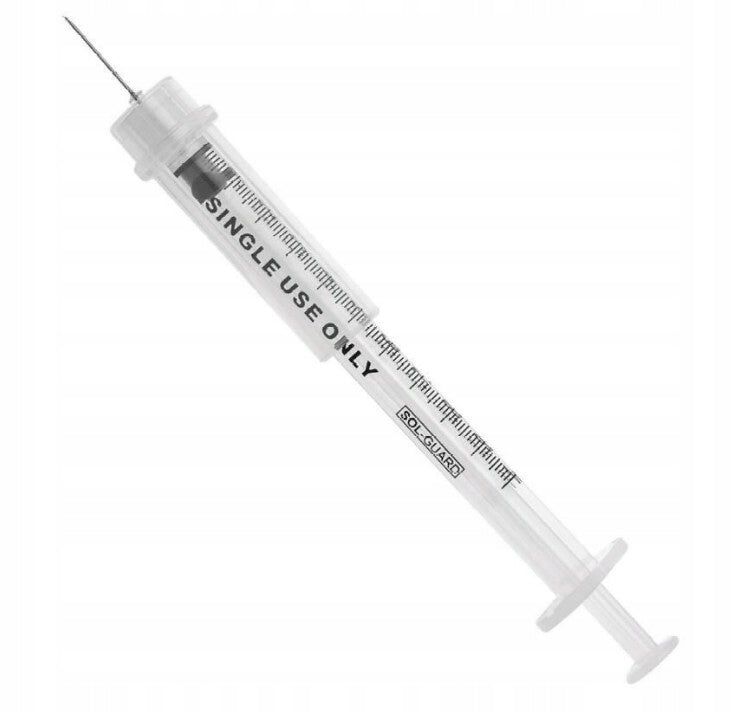 SOL-CARE 0,5 ml U-100 29G 1/2" 0,33x12,5 mm Safe Syringe for...