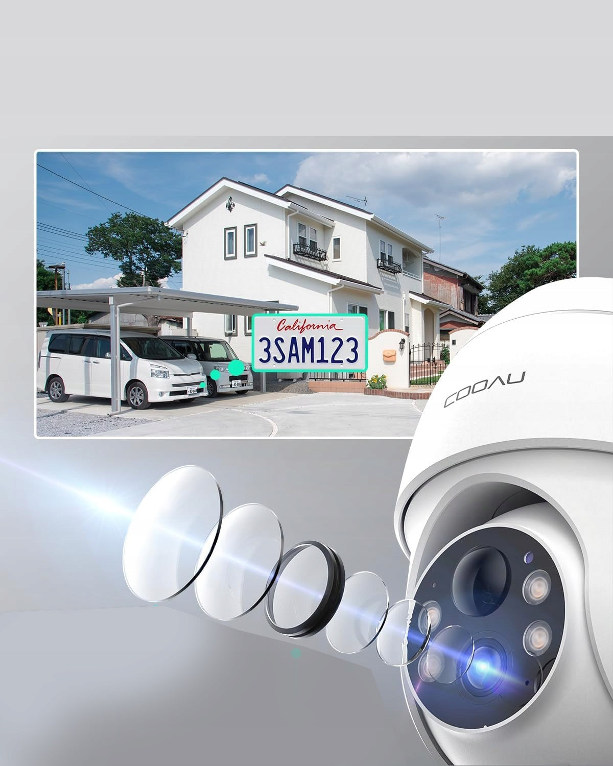 SOLAR CAMERA 5MP OUTDOOR ROTATING 355° IP WIFI 5200MAH AKKU ONVIF Packaging status original
