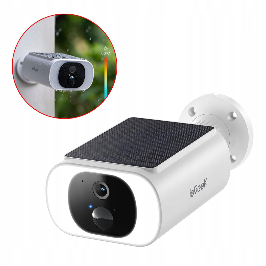 SOLAR CAMERA IP SMART SECURITY WIFI 3MPX 2K 2.4GHz FOR SURVEILLANCE