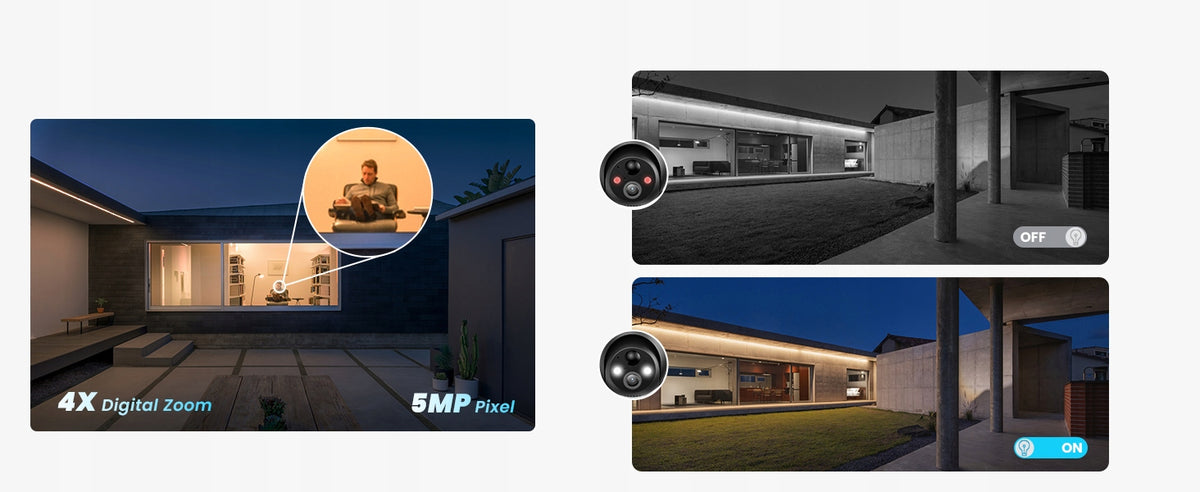 SOLAR CAMERA OUTDOOR ROTATING IP WIFI 5MPx 4x ZOOM Wireless 64GB Packaging status original