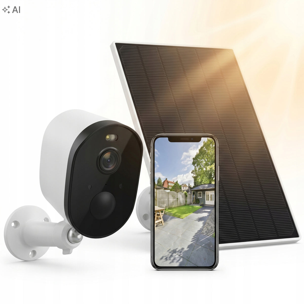 SOLAR CAMERA WIFI SMART CARD SD NIGHT VISION ALARM WIRELESS APPLICATION