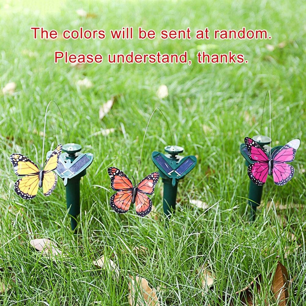 SOLAR DANCING FLYING BUTTERFLY PLANT SOLAR TOY Packaging status original