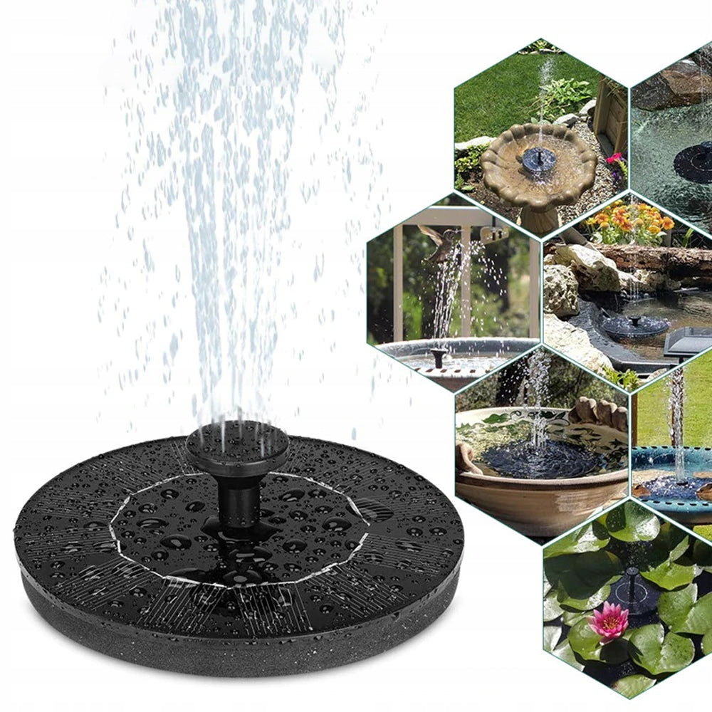 SOLAR GARDEN FOUNTAIN FLOATING FOR POND WATER MESH PUMP FOR GARDEN Packaging status original