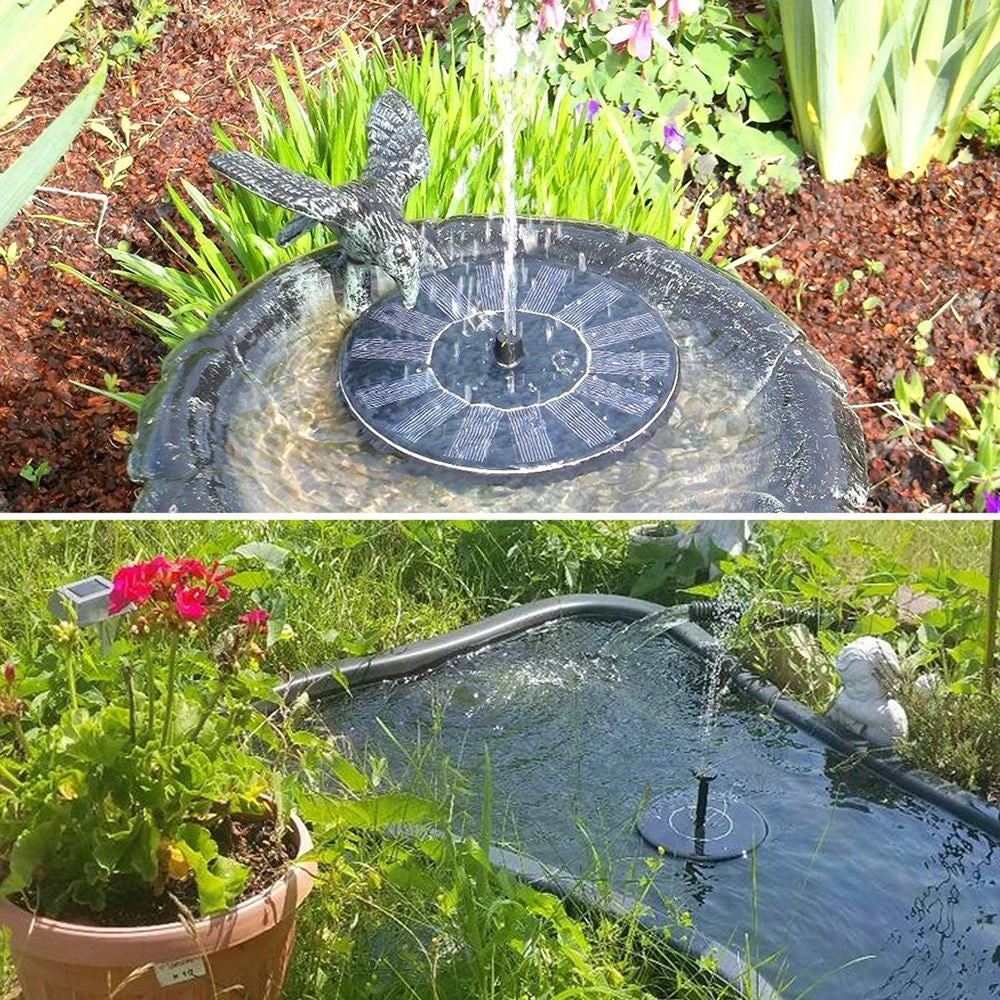SOLAR GARDEN FOUNTAIN FLOATING FOR POND WATER MESH PUMP FOR GARDEN Type fountain (pump)