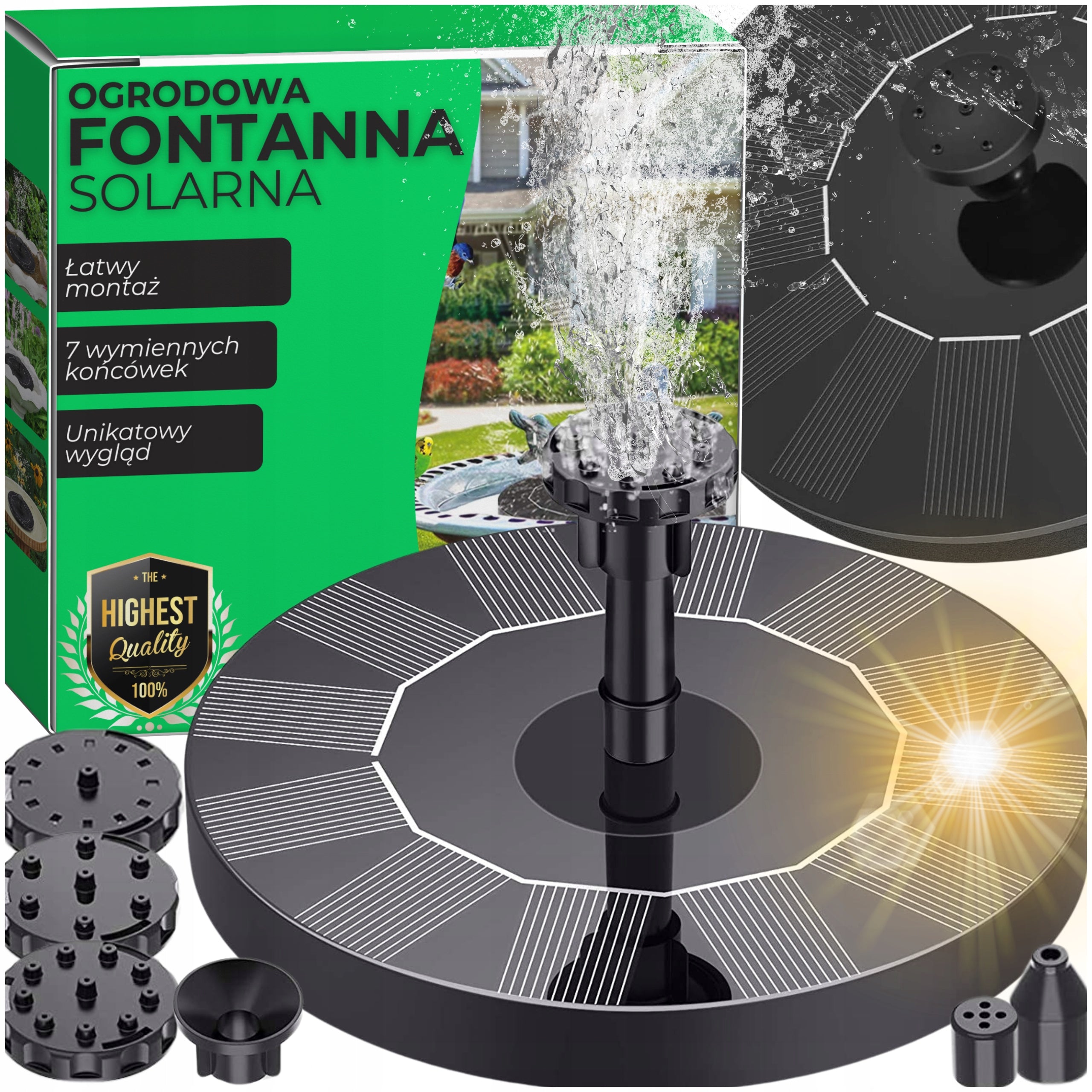 SOLAR GARDEN FOUNTAIN FLOATING FOR WATER POND WATER MESH FOR GARDEN