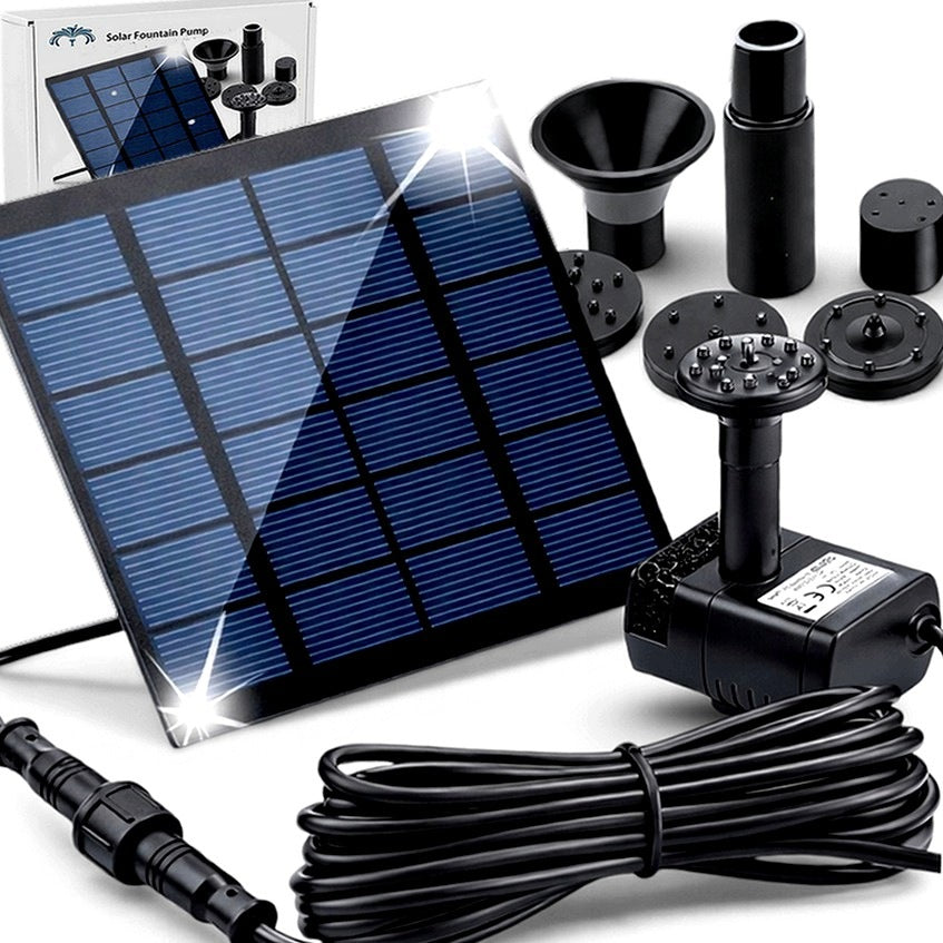 SOLAR GARDEN FOUNTAIN FOR GARDEN WATER MESH LAKE POND PUMP