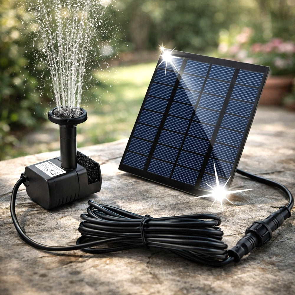 SOLAR GARDEN FOUNTAIN FOR WATER GARDEN WATER MESH POND LAKE PUMP Packaging status original