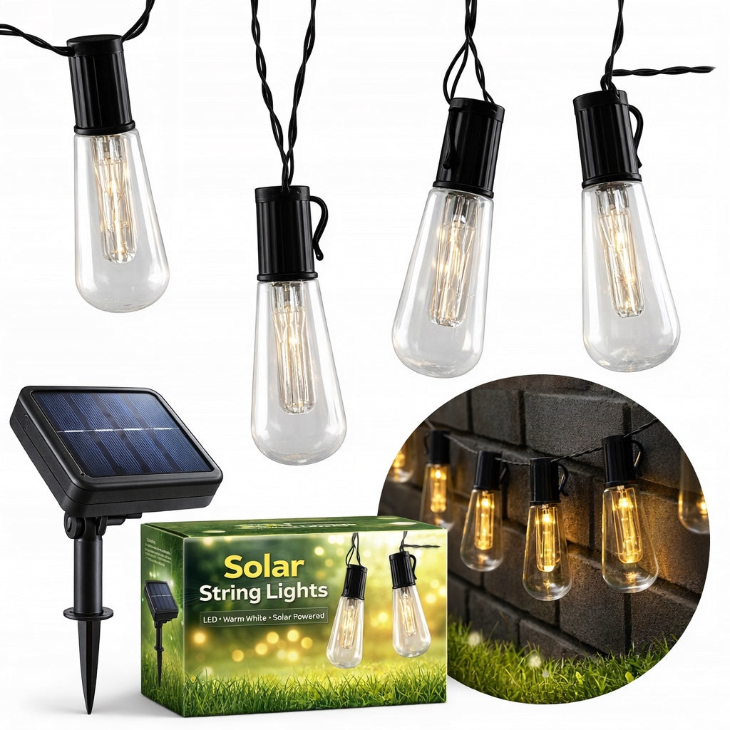 SOLAR GARDEN GARLAND 20LED BULBS - LAMPS