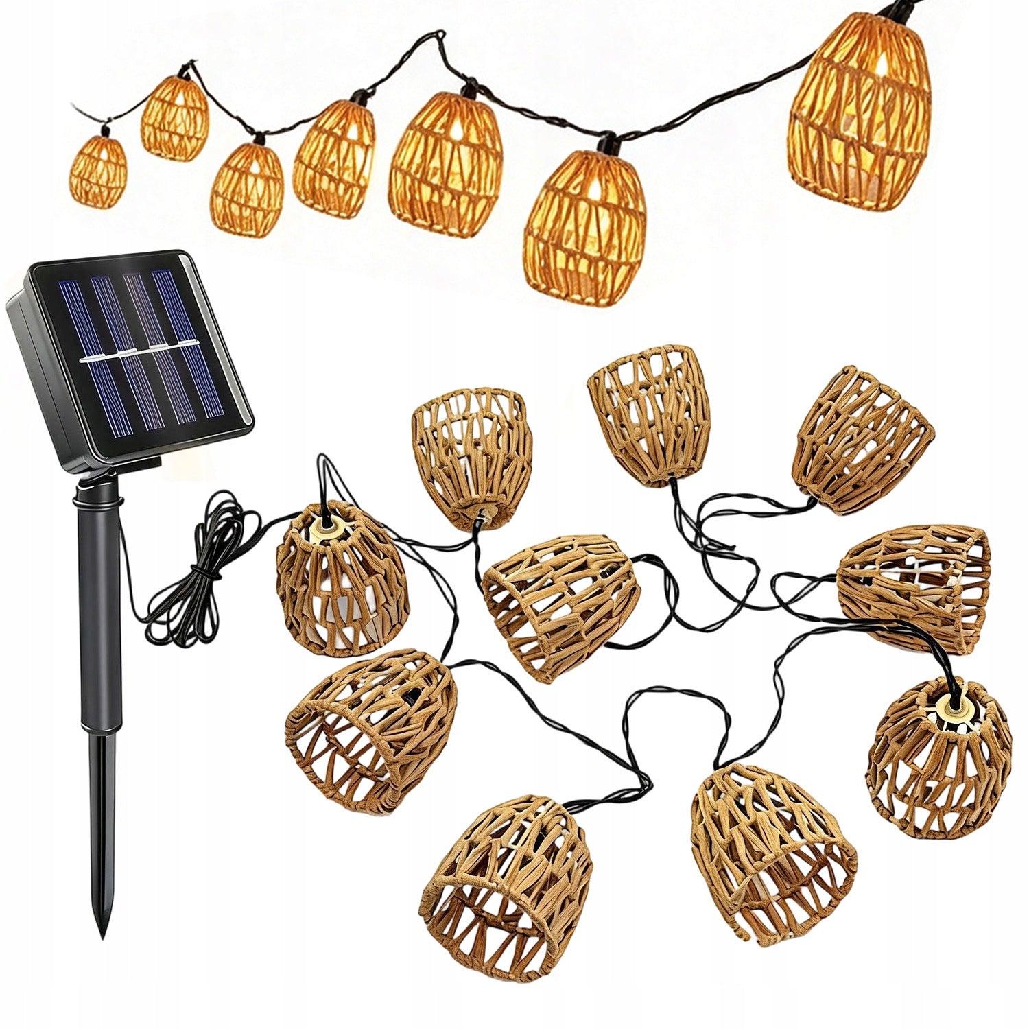 SOLAR GARDEN GARLAND 3.6M 10 LED SOLAR GARDEN LIGHTS IP65