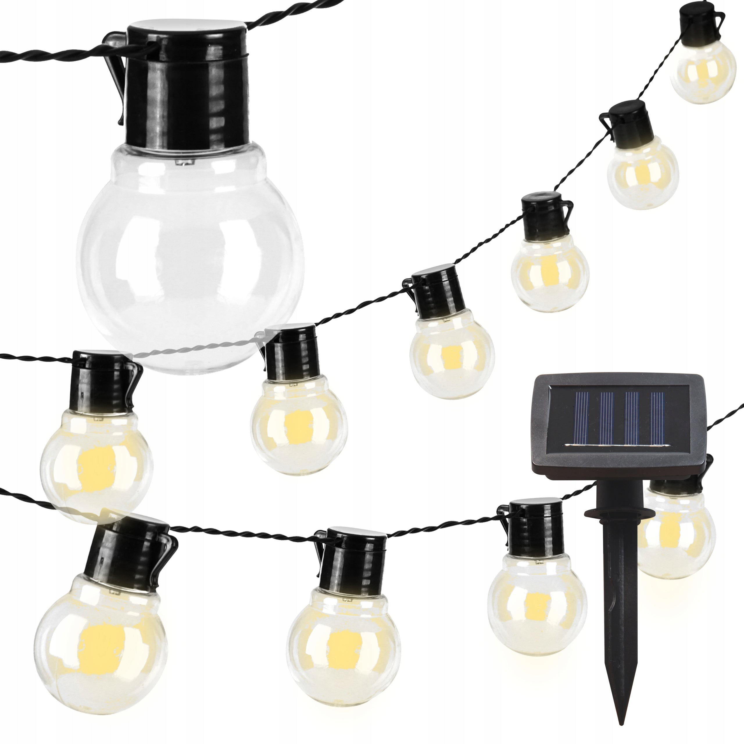 SOLAR GARDEN GARLAND LED BALLS 3m 10x 335cm FOR BALCONY TERRACE PLOT