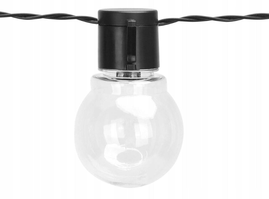 SOLAR GARDEN GARLAND, LIGHT, 20 BULBS, FOR BALCONY, TERRACE, BALL CHAIN Brand Aigostar
