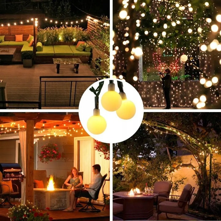 SOLAR GARDEN GARLAND OUTDOOR LED LAMPS MILKY 30 LEDs 450cm WARM Manufacturer code Lampki solarne 30 led 4,5m3 4065